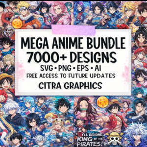 mega anime bundle 7000+ designs