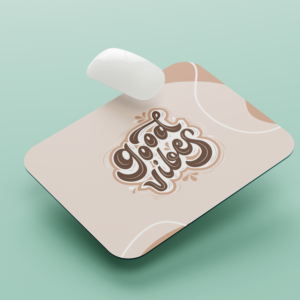 neoprene good vibes anti skid mouse pad